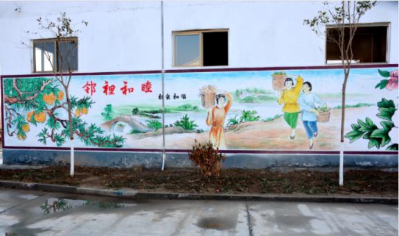 来凤乡镇文化墙 乡风文明焕发新活力